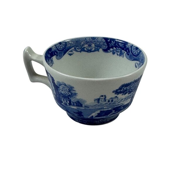 Spode Blue Italian Miniature Footed Demitasse Cup & Saucer Made in England Mini - Picture 5 of 6